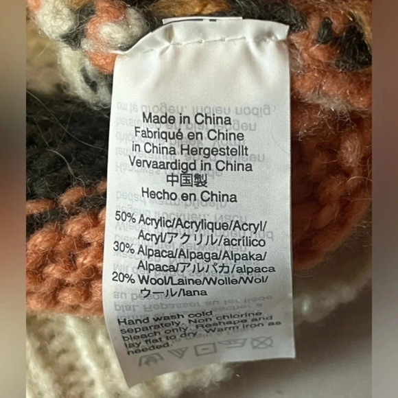 Madewell Balloon Sleeve Sweater in Stripe Mix Women’s Size S Wool/Alpaca - Picture 11 of 12